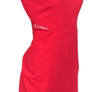 BCGB Max Azria red lace sheath dress size 02